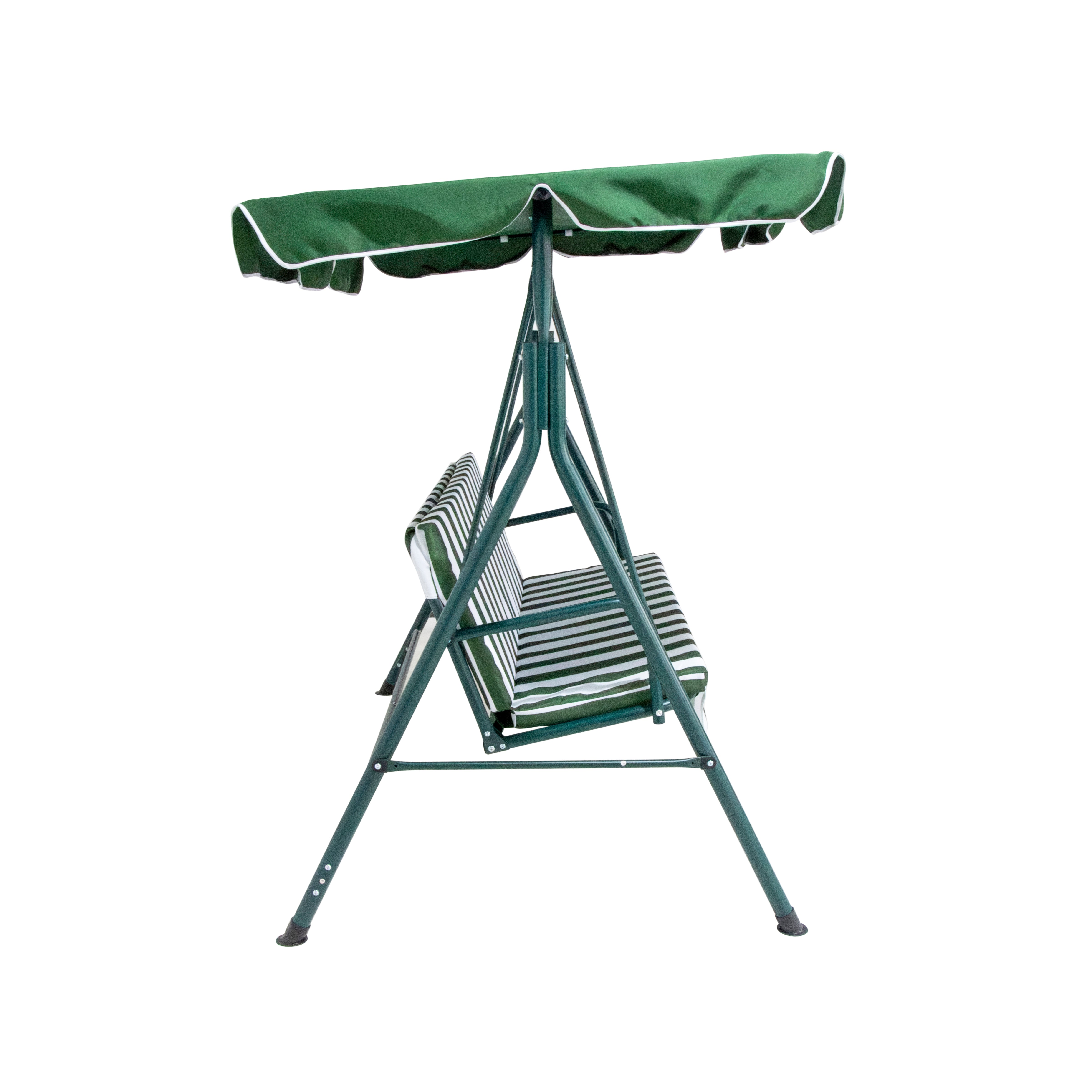 Hollywood swing green and white striped 172x112x152 cm 