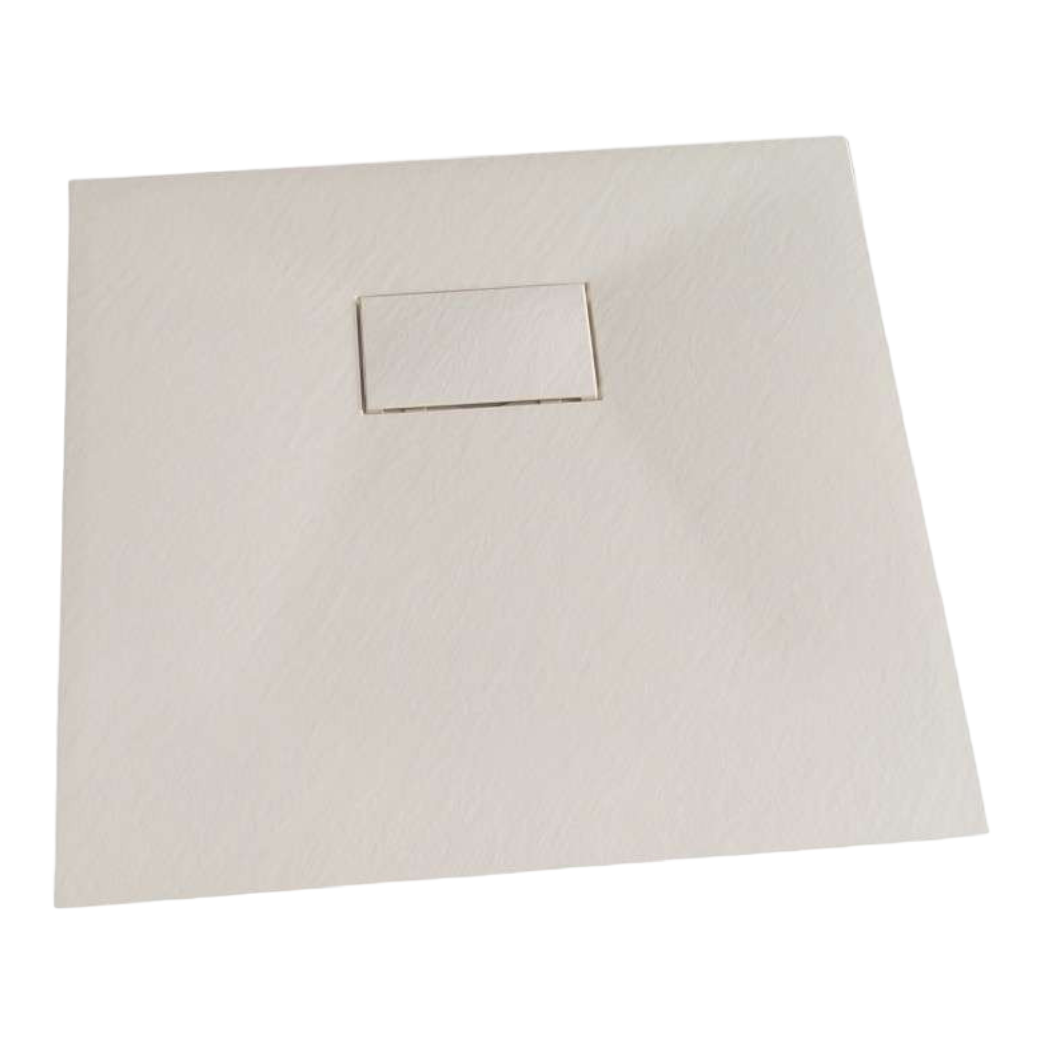 SMC Brausetasse 80x80 cm | Weiß Steinoptik