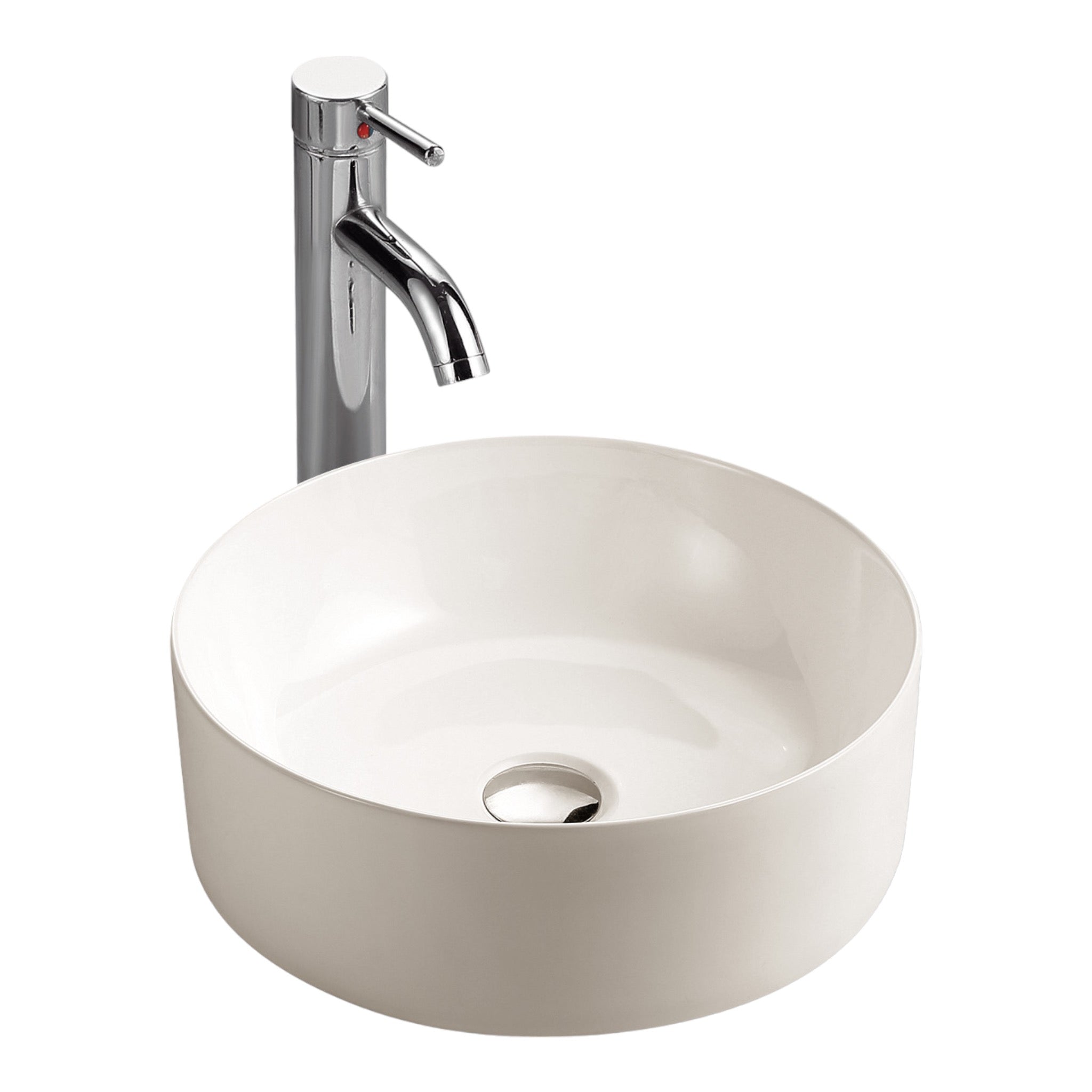 Keramik Aufbauwaschtisch rund 41x41x14,3 cm