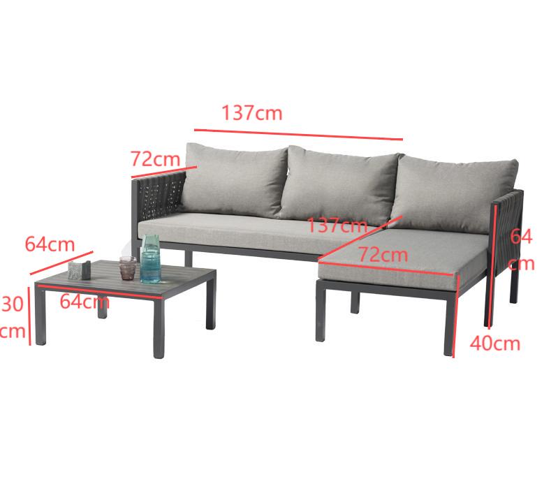 TOLEDO 3-piece lounge set