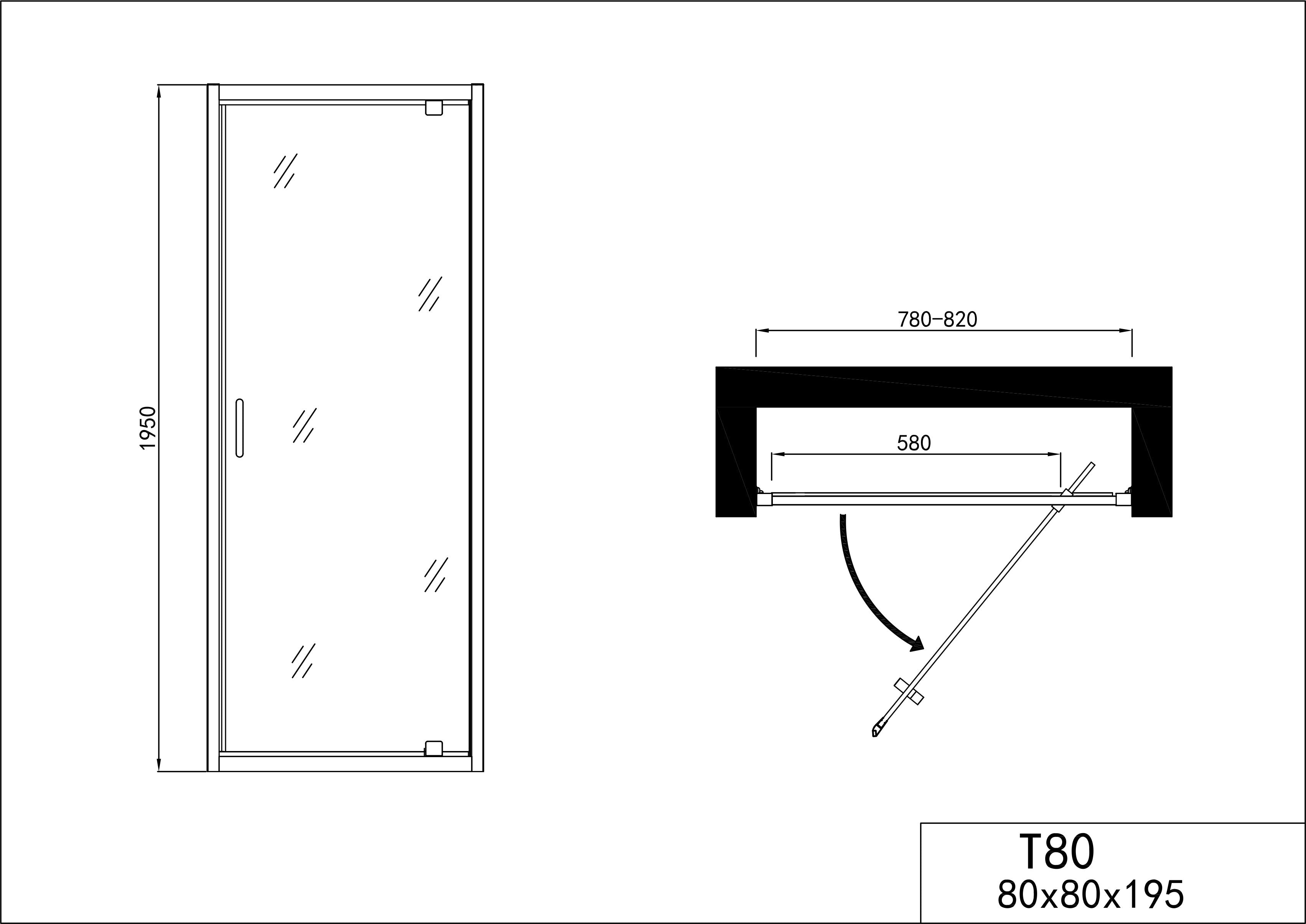 Elite Chrome Swing Door with Easy Clean | 2 different sizes