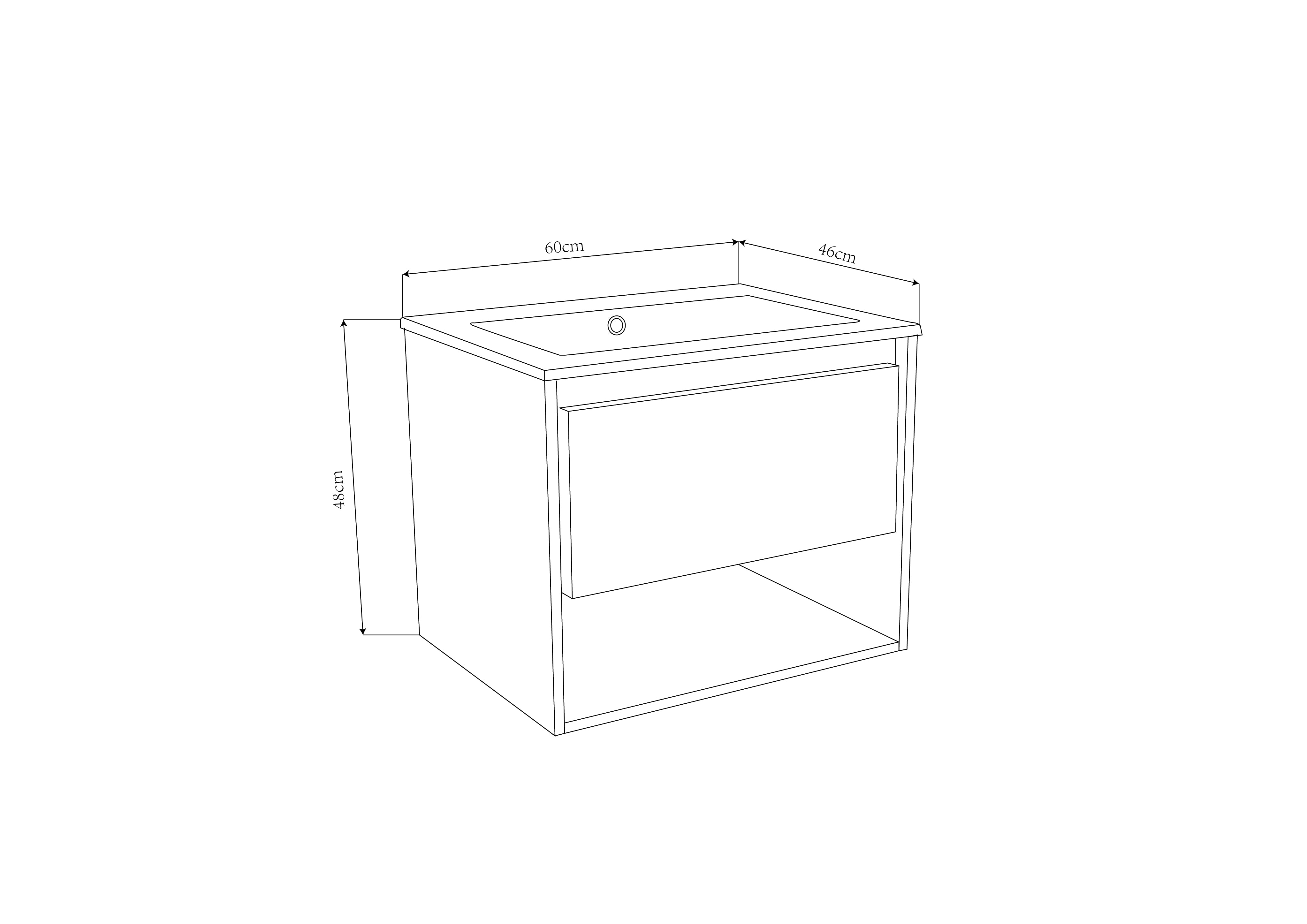Waschbeckenunterschrank SOHO 60 60x48x46 cm