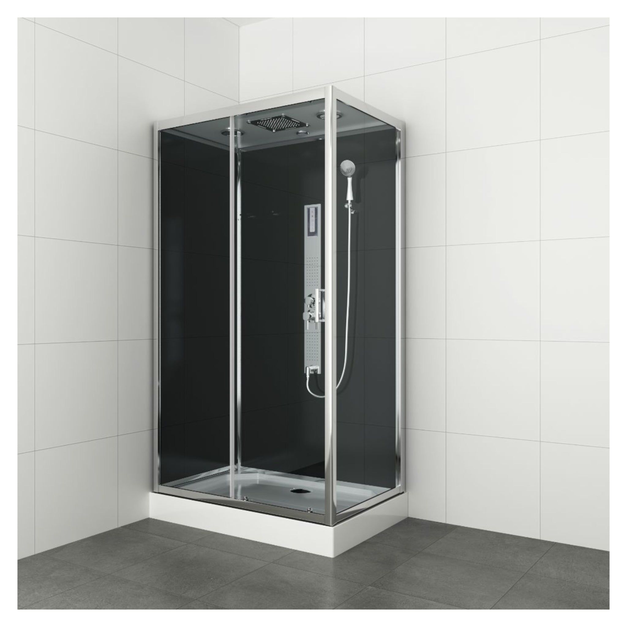 Komplettduschkabine TREND 3 mit Schnellmontage 80x120x215 cm