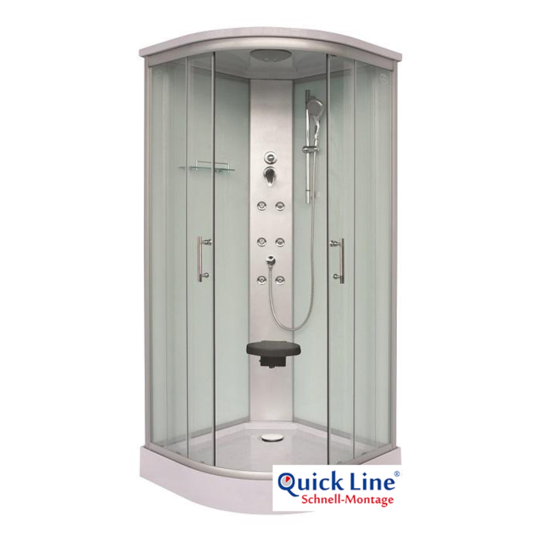 Complete shower enclosure RUMBA - with quick assembly 90x90x215 cm