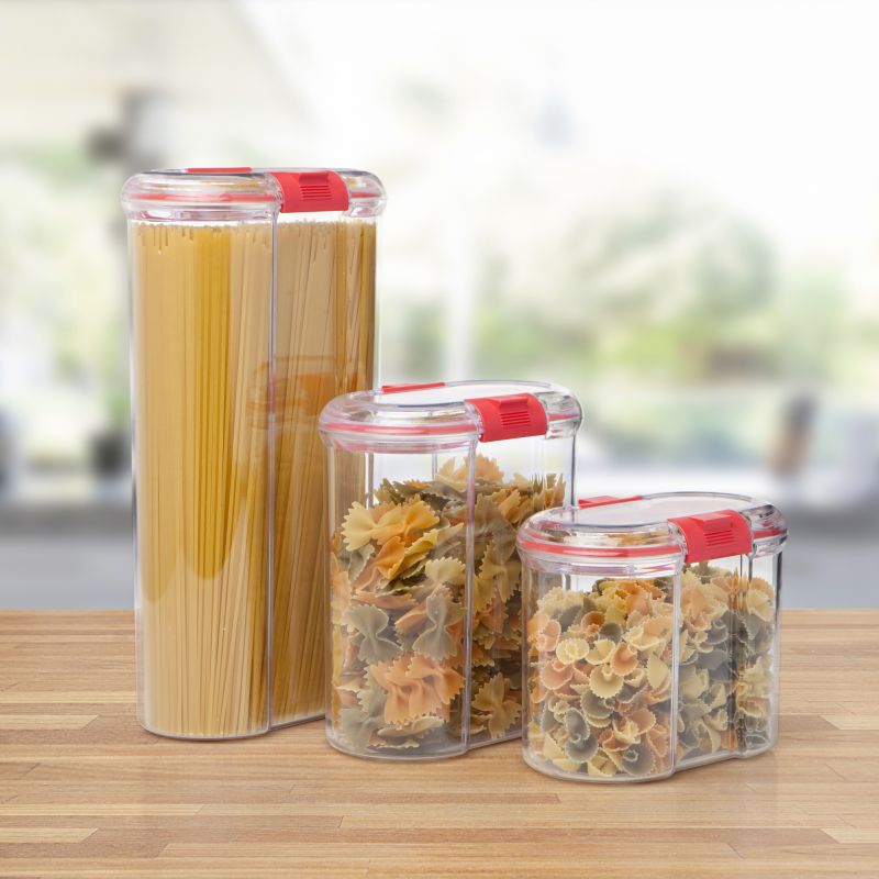 Dose mit Sicherheitsverschluss, 1L Transparent