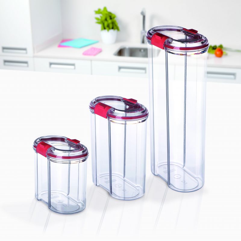 Jar with safety lock, 2.5L Transparent