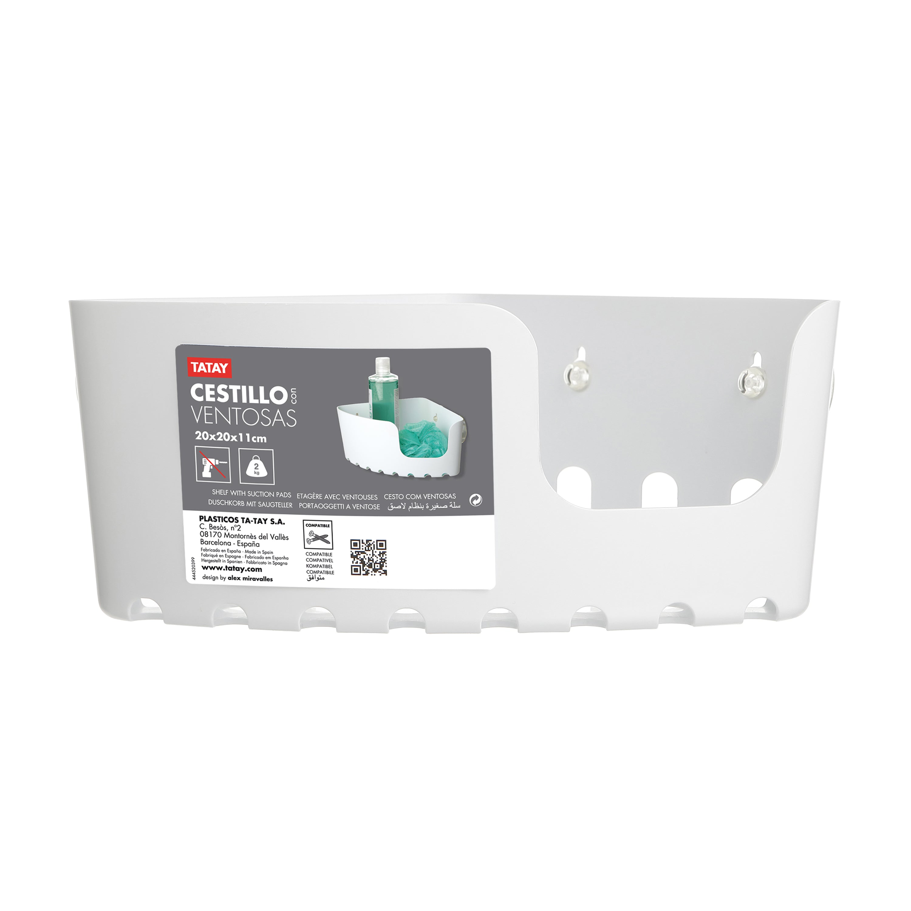 Eckduschkorb PVC Standard Weiß