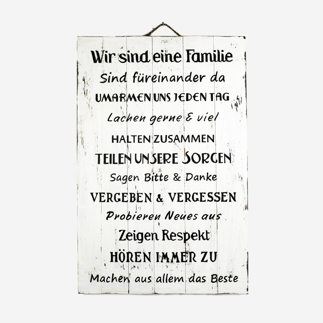 Wall Art We are a White Family