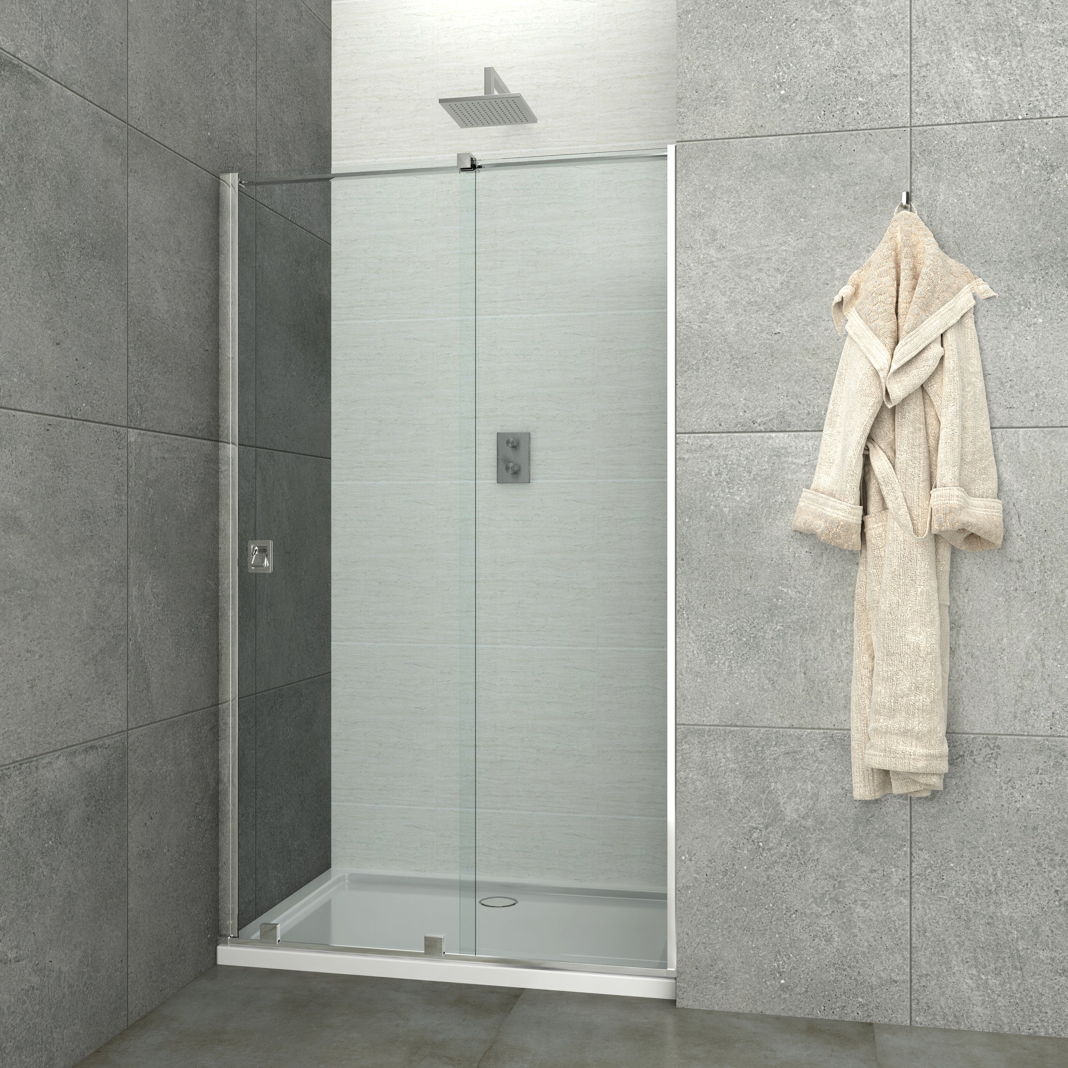 Elite chrome sliding door 8mm in 2 different sizes