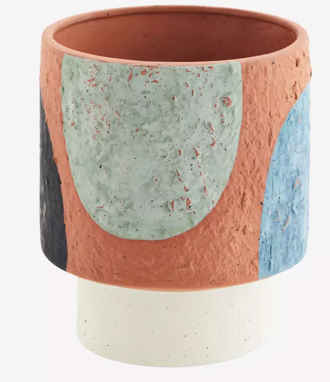 MACETA DE TERRACOTA PINTADA A MANO