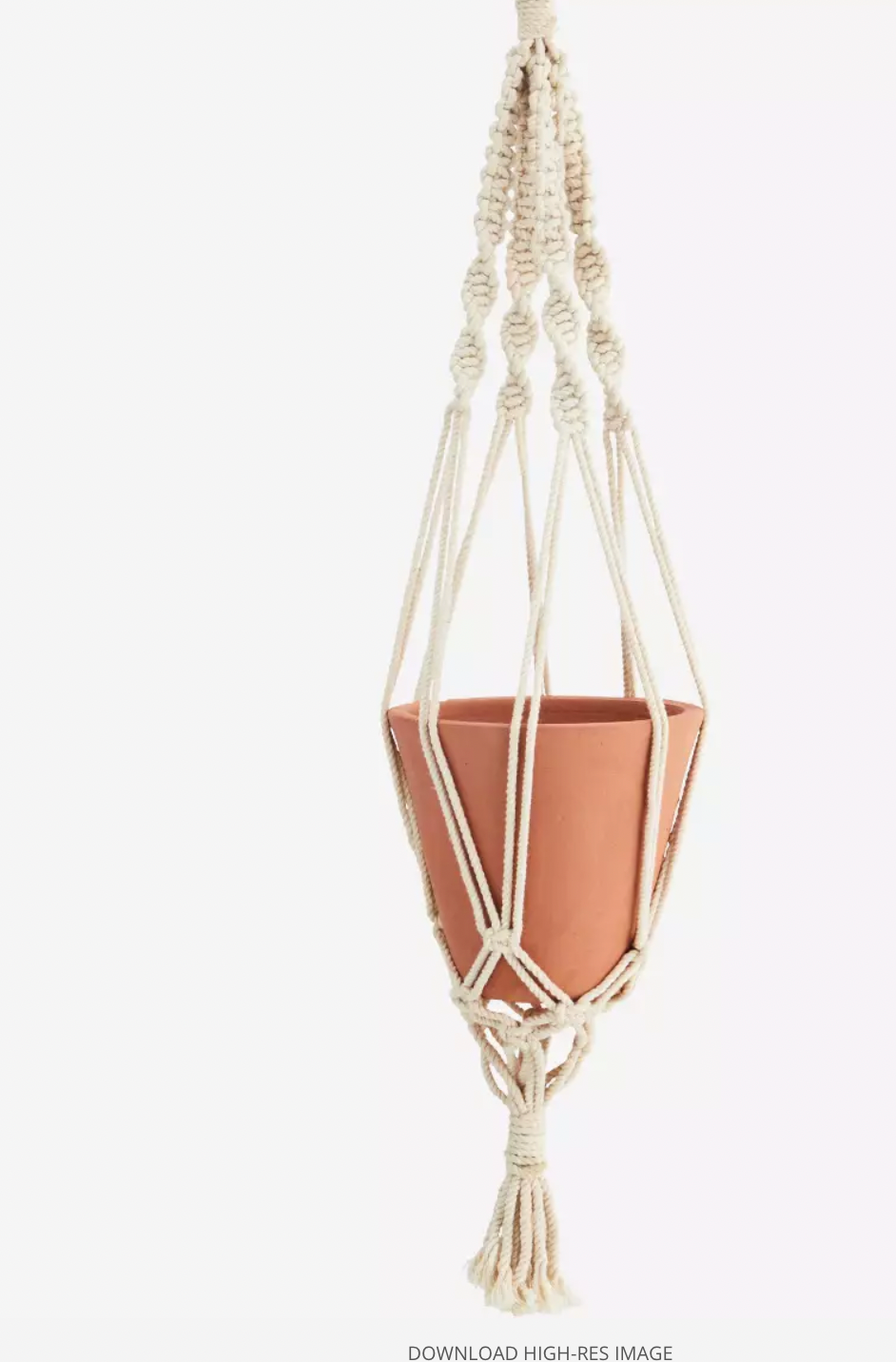 Hanging terracotta flower pot