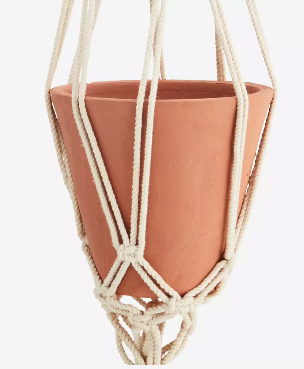 Hanging terracotta flower pot