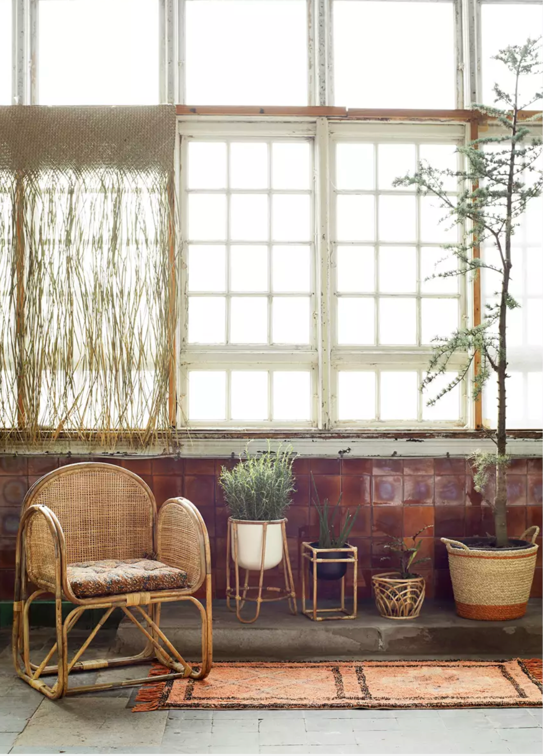 Bamboo flower pot stand