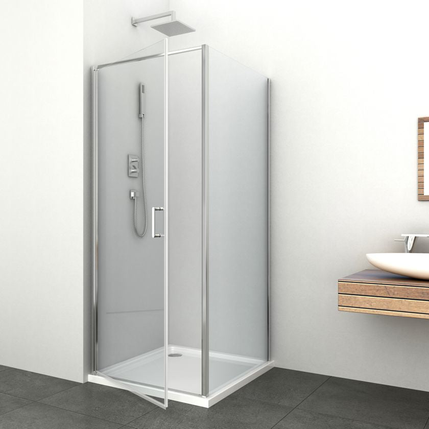 Eckduschkabine ELITE CHROM mit Easy Clean in zwei verschiedenen Größen