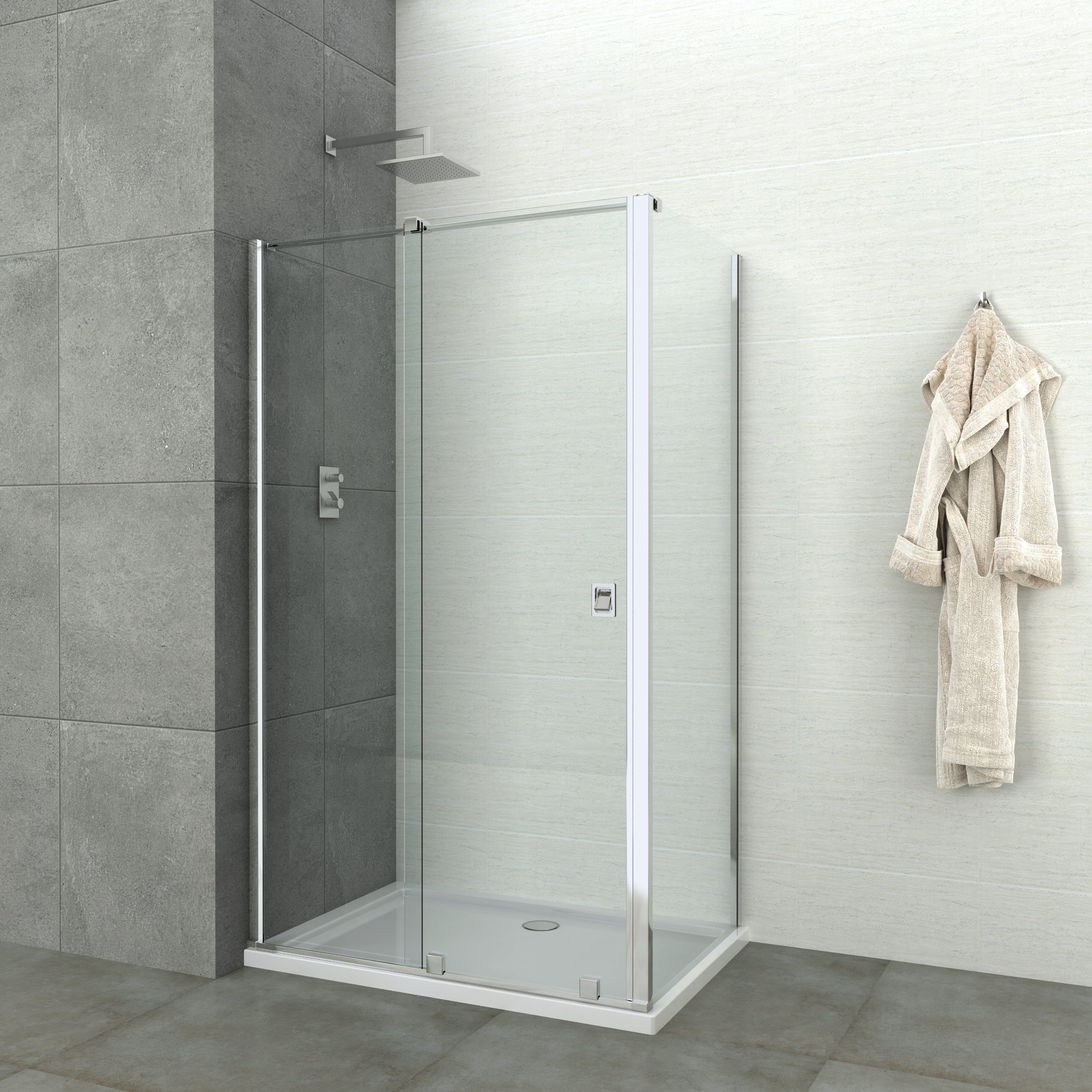 Fixed glass element ELITE CHROM in 2 different sizes