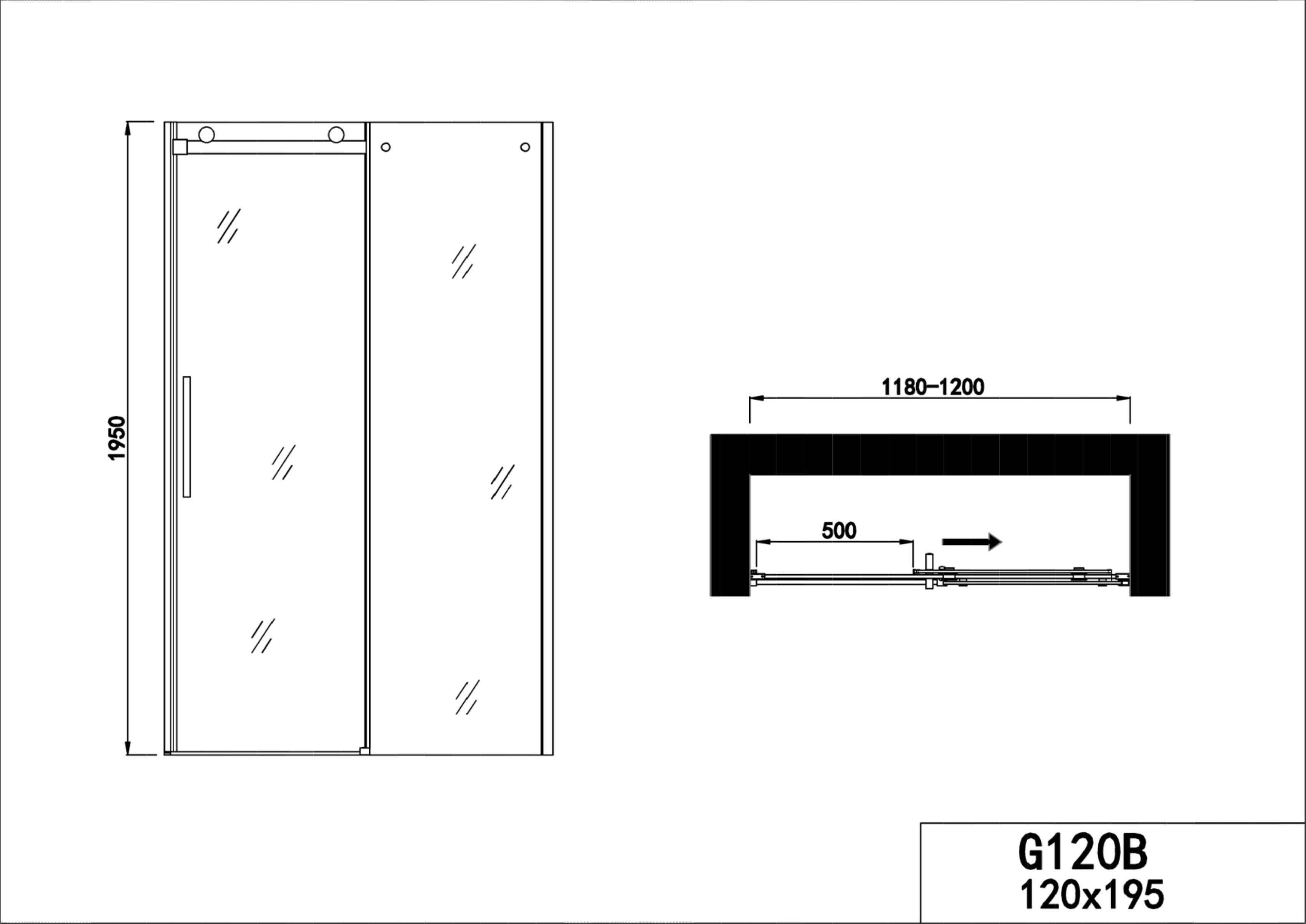 ELITE BLACK sliding door, corner or niche solution in 2 different sizes