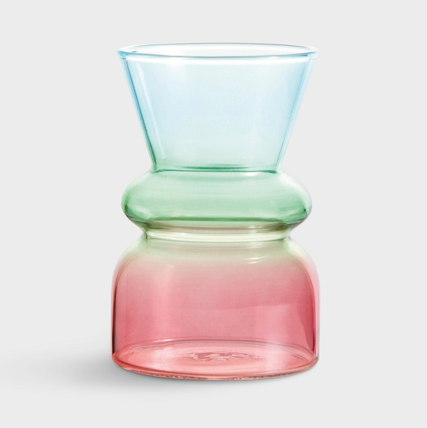 Stained glass vase Droplet blue