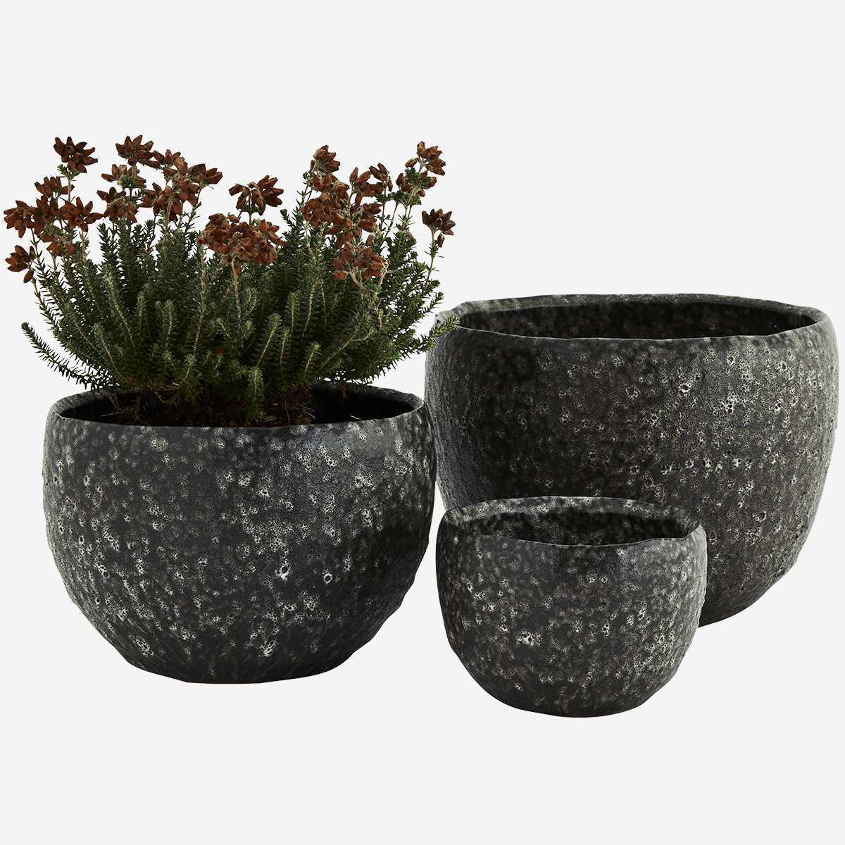 Steinzeug Blumentopf 3er Set