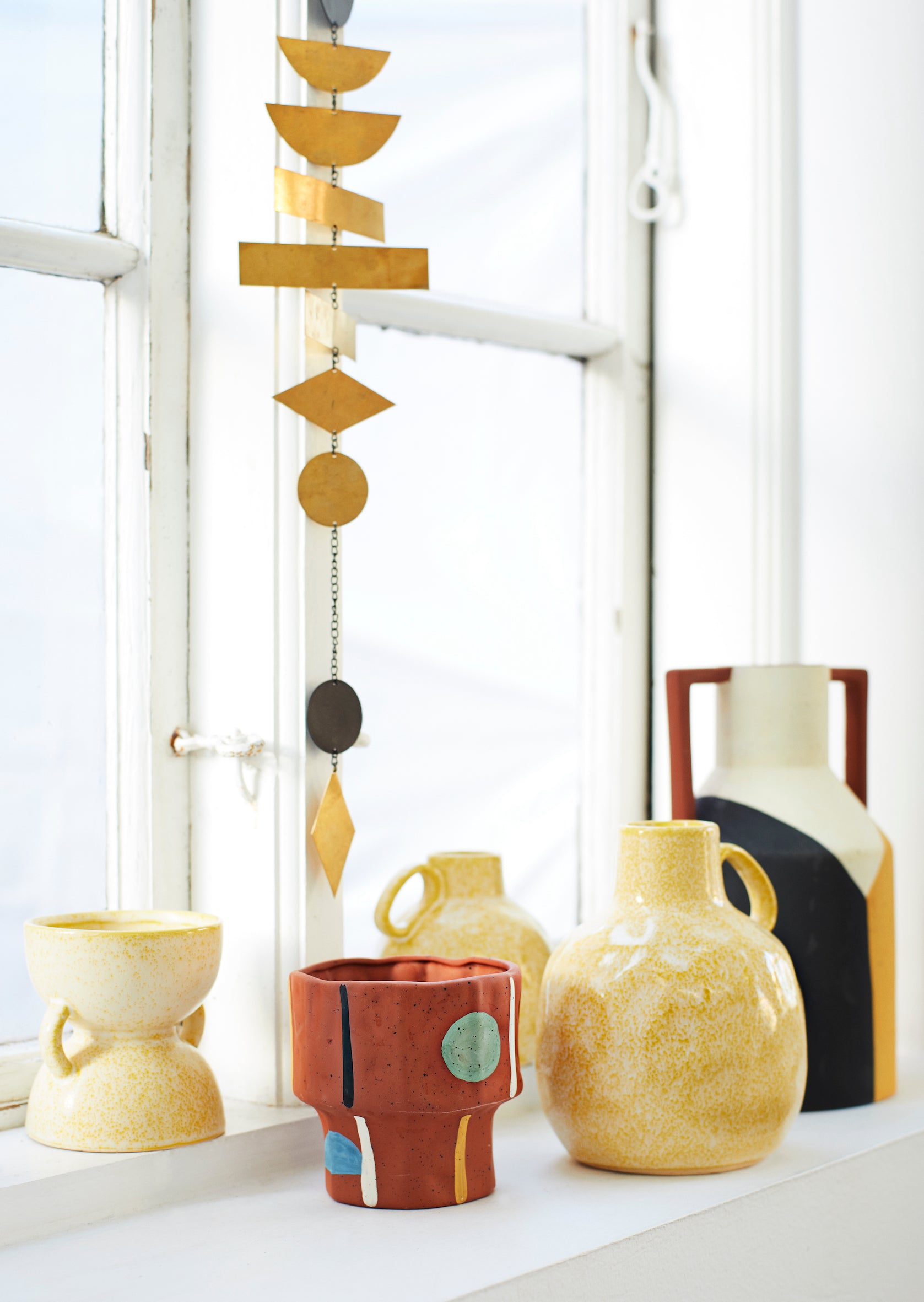 Terracotta vase with handles Ø 14x25 cm