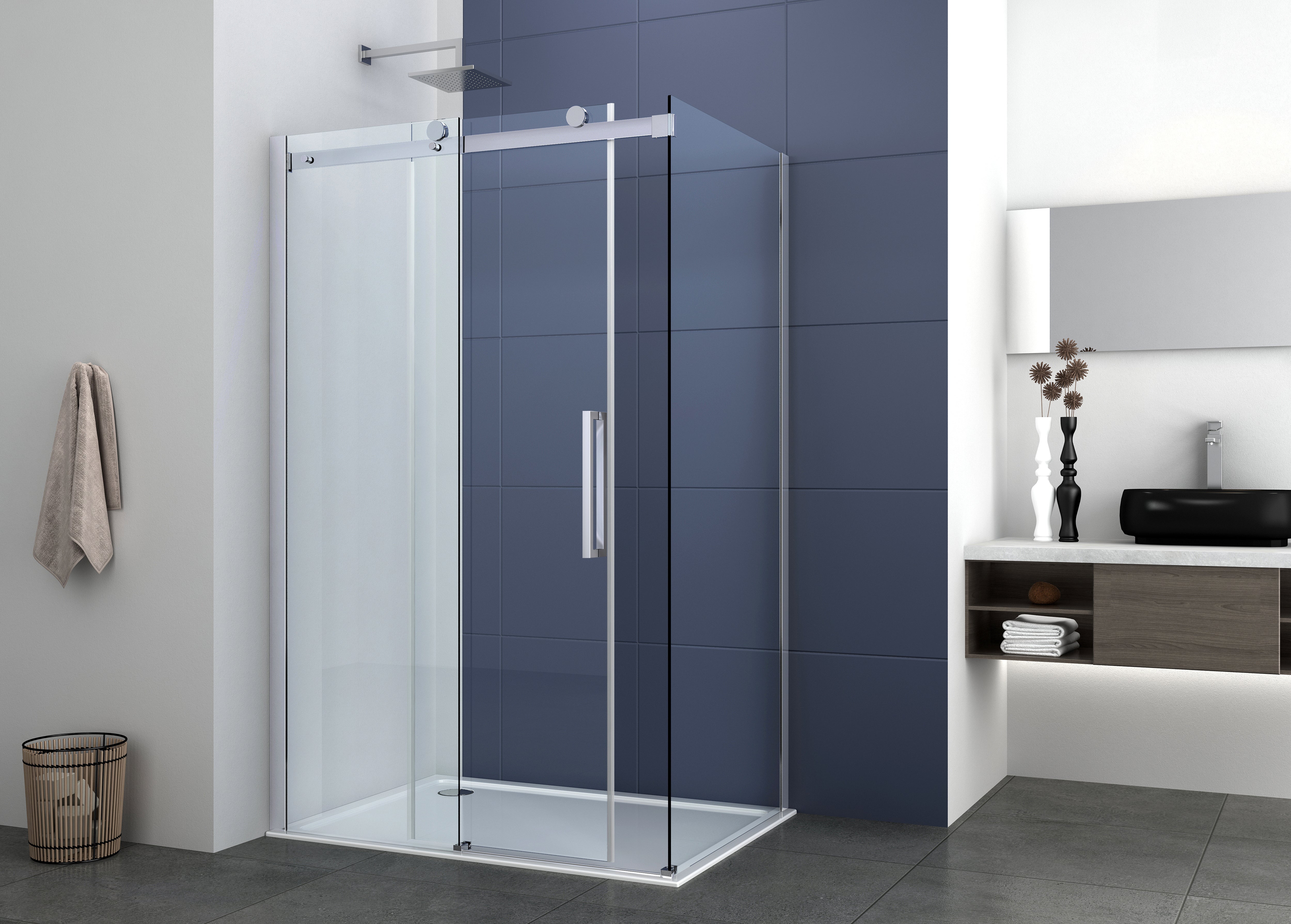 Elegance sliding door 8 mm in 2 different sizes