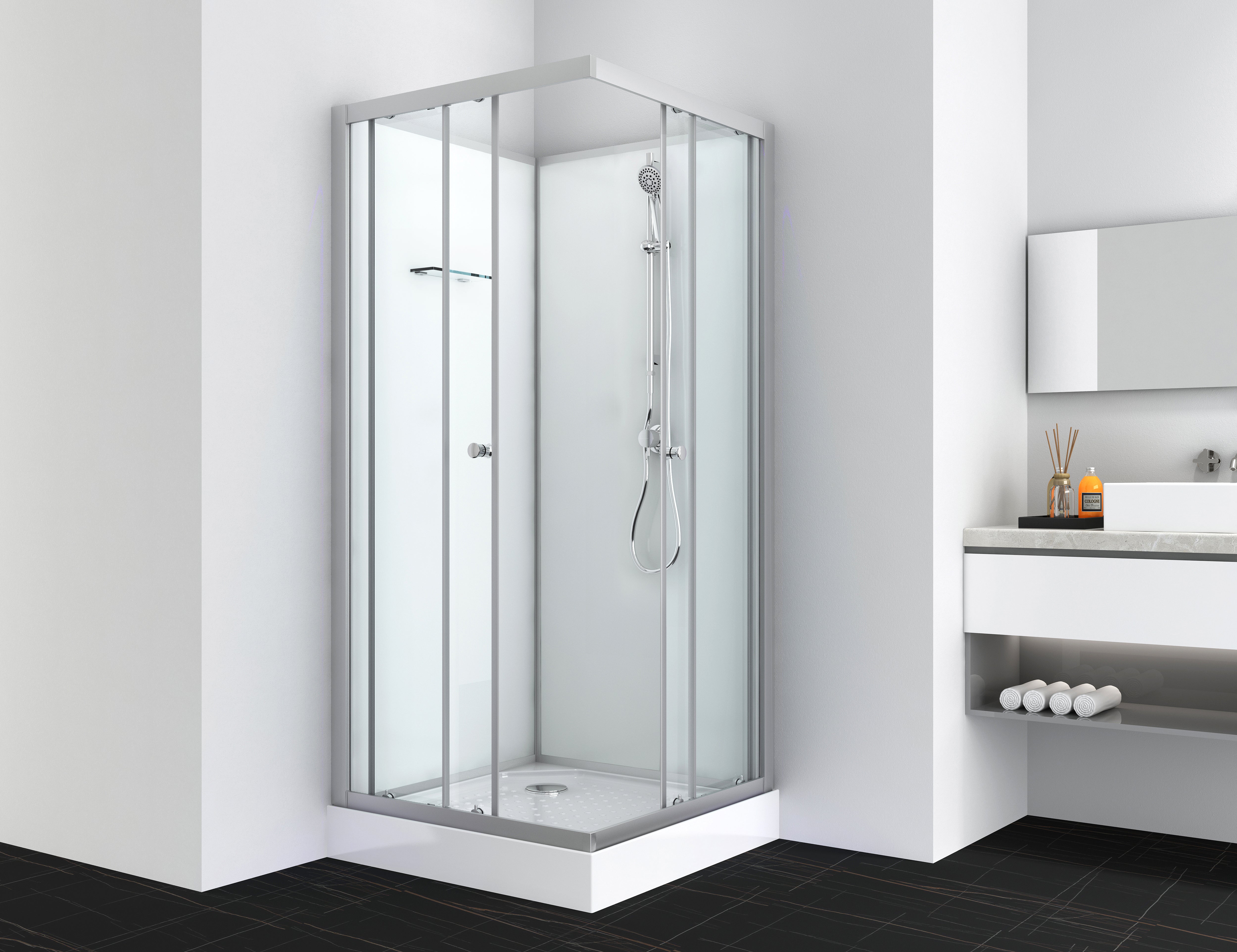 Complete shower cubicle FORTE 80x80|90x90x203 cm