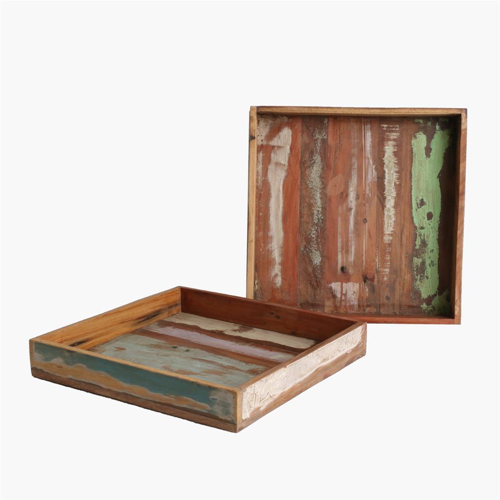 Scrapwood Quadratisches Tablett