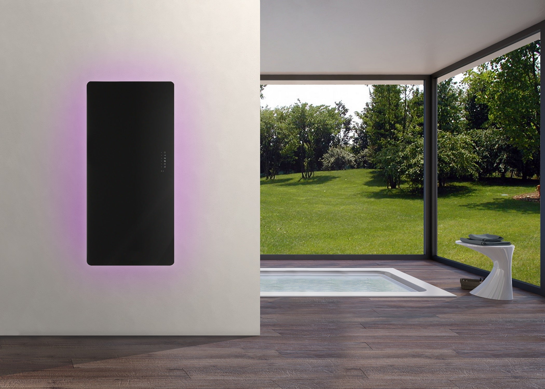 Electrodesign radiator E-Rom 152 x 60 cm black