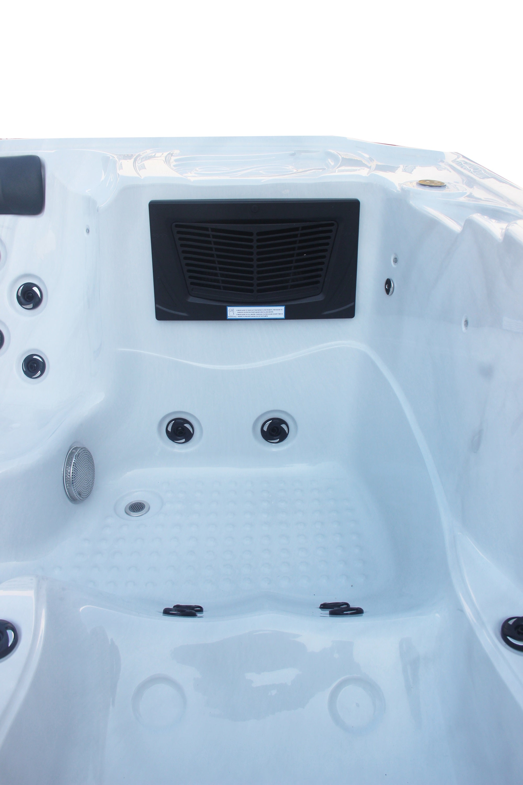 Outdoorwhirlpool OASIS WHITE MARBLE inkl. Abdeckung und Stiege 208x175x90 cm frostsicher