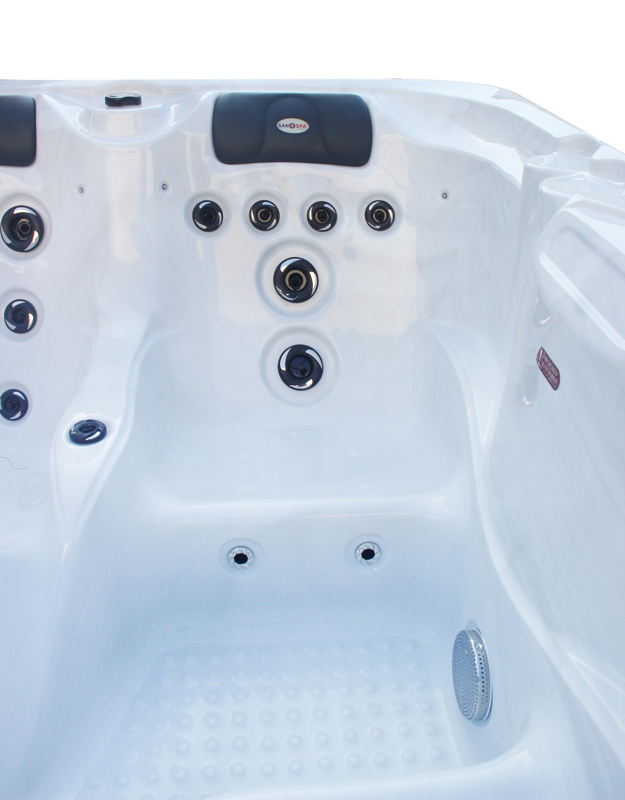 Outdoorwhirlpool OASIS WHITE MARBLE inkl. Abdeckung und Stiege 208x175x90 cm frostsicher