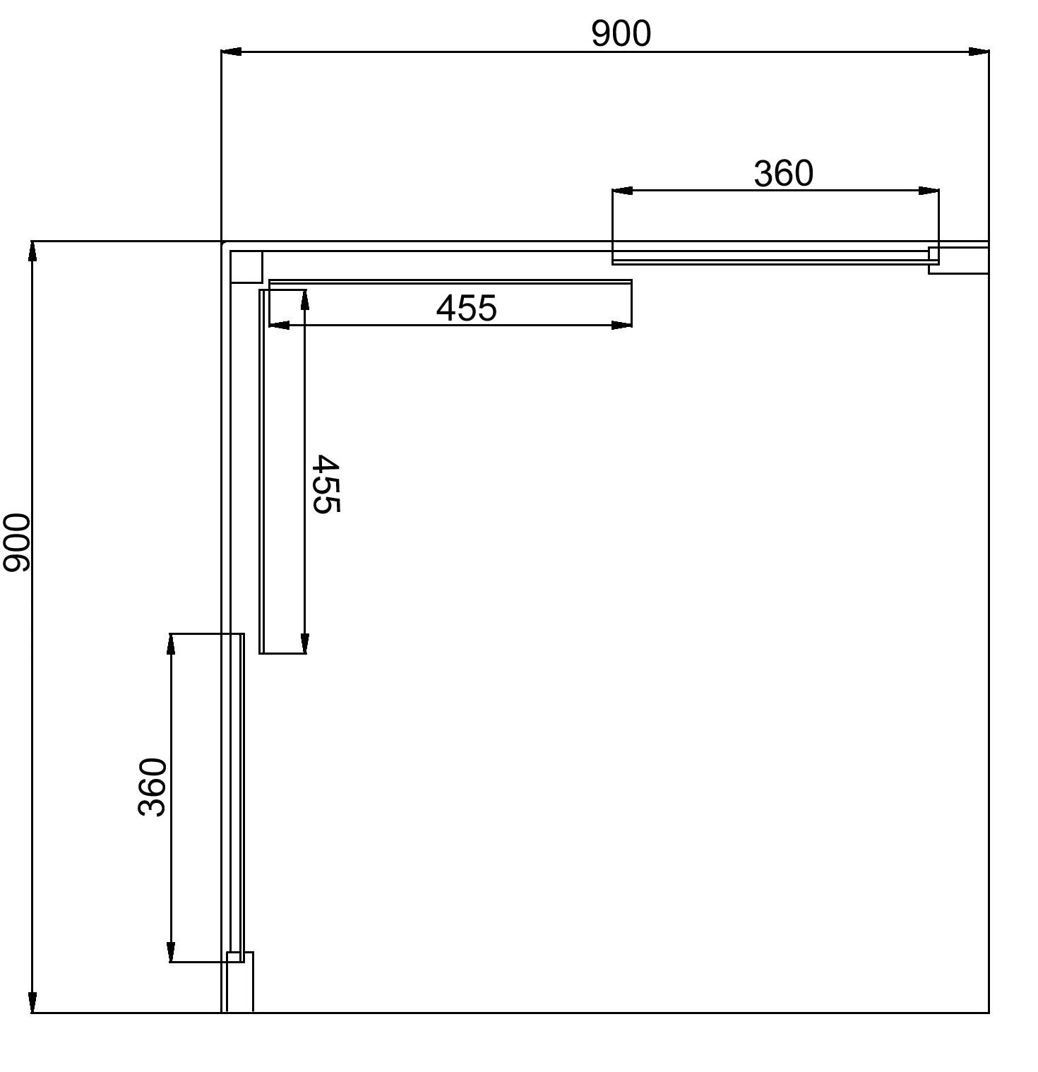 Brausetasse DIANA 90x90x12,5 cm