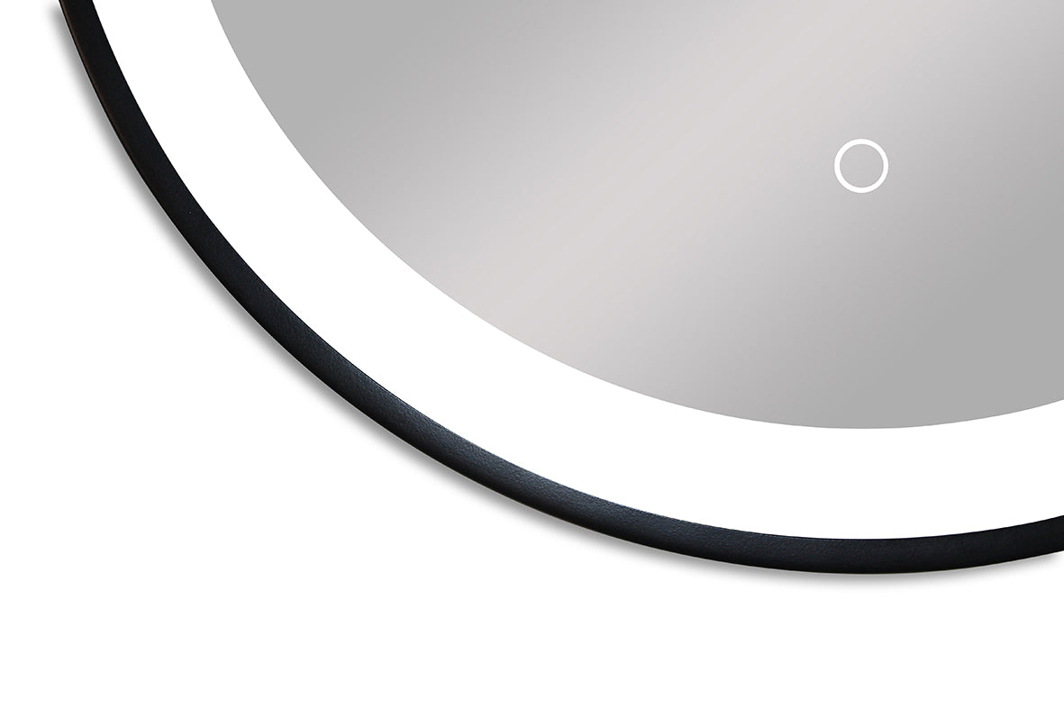 Mirror with indirect lighting Hanger 60x60 cm | Black
