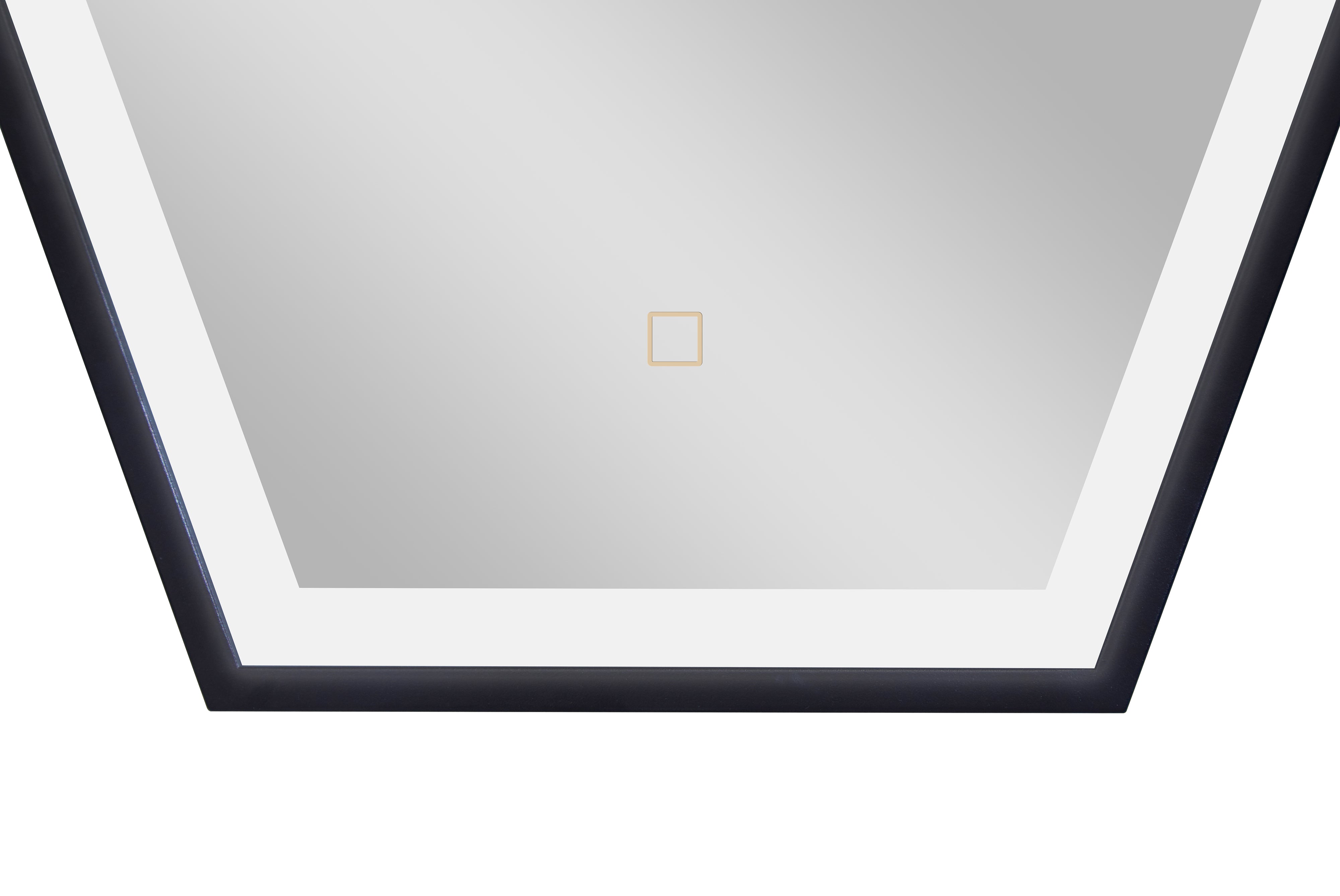 Mirror with indirect lighting 60x80 cm | Black