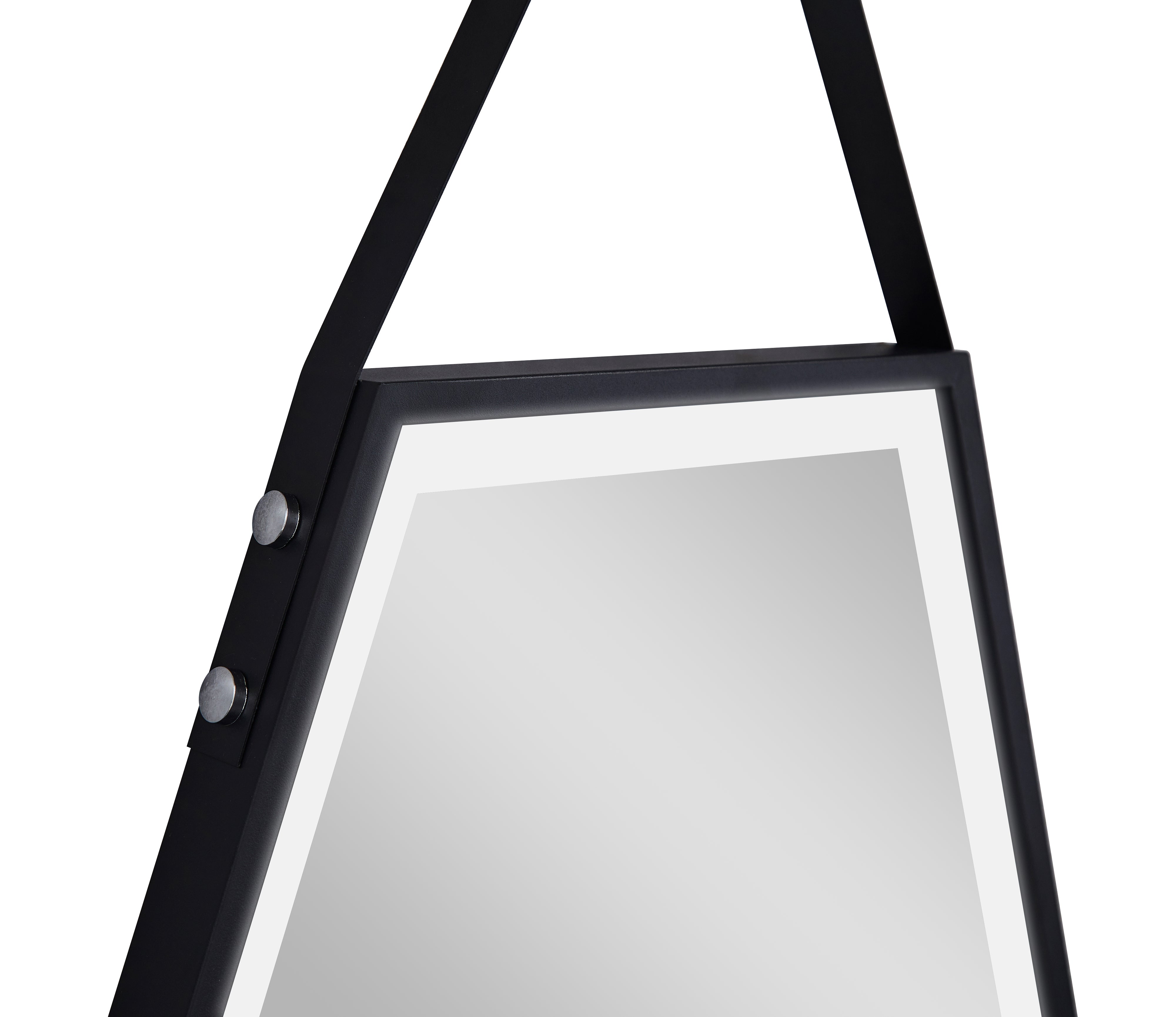 Mirror with indirect lighting 60x80 cm | Black