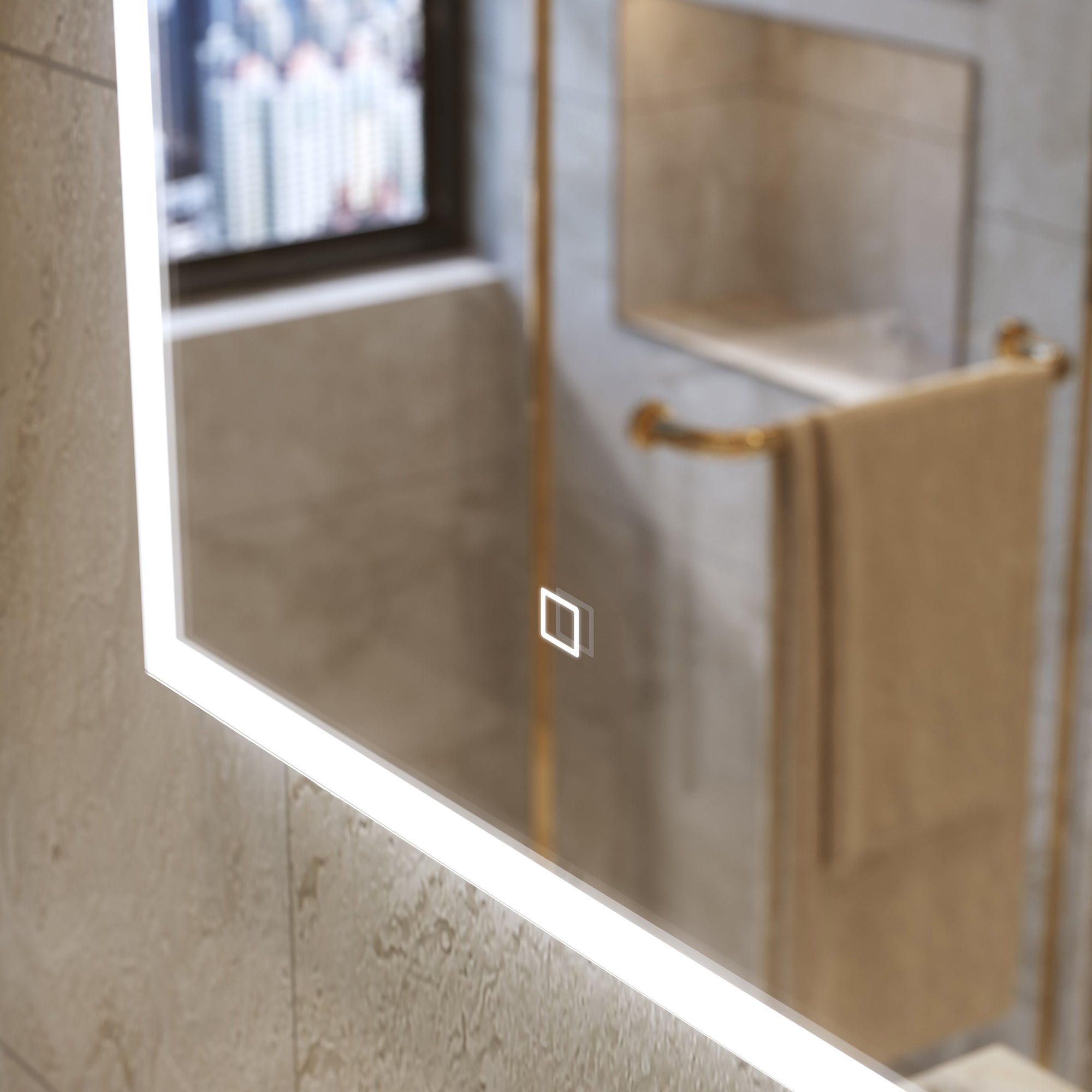 Mirror with indirect lighting SLOPE 60x80 cm